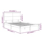 vidaXL Cadre de lit Blanc Bois massif 120x190 cm Petit double