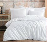 Parure de lit blanche unie 260 x 240 cm