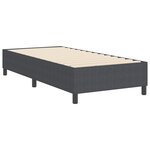 Lit à ressorts vidaXL Gris foncé Simple en tissu velours côtelé