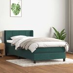 vidaXL Sommier à lattes de lit et matelas vert foncé 100x210cm velours