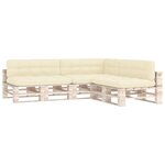 vidaXL Coussins de canapé palette lot de 7 Crème