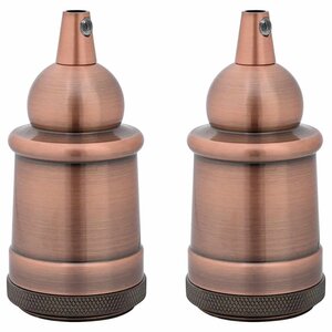 vidaXL Douilles de lampe 2 Pièces bronze rouge E27