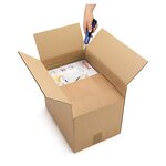 Caisse carton brune simple cannelure variabox qualité eco 25x25x10/20 cm (lot de 20)