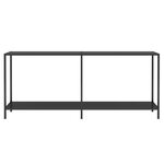 vidaXL Table console Noir 180x35x75 5 cm Verre trempé
