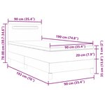 vidaXL Lit à ressorts avec matelas Gris 90 x 190 cm Simili cuir