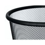 Corbeille à papier q-connect maille métallique forme circulaire 8.3l 235x260x190mm coloris noir