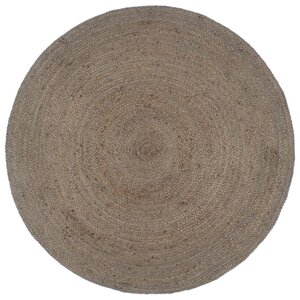vidaXL Tapis fait à la main Jute Rond 240 cm Gris