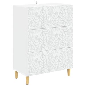 vidaXL Armoire à tiroirs Blanc 66 x 34 5 x 90 cm Bois d'ingénierie