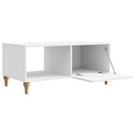 vidaXL Table basse Blanc brillant 90 x 50 x 40 cm Bois d'ingénierie