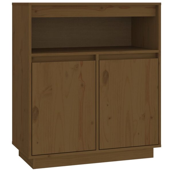 vidaXL Buffet Marron miel 70x34x80 cm Bois massif de pin