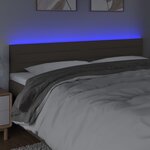 vidaXL Tête de lit à LED Taupe 180x5x78/88 cm Tissu