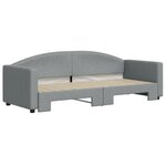 vidaXL Lit de jour avec gigogne sans matelas gris clair 80x200 cm