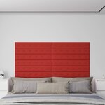 vidaXL Panneaux muraux 12 Pièces Bordeaux 90x15 cm Similicuir 1 62 m²