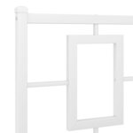 vidaXL Cadre de lit métal avec tête de lit/pied de lit blanc 140x190cm