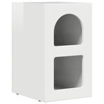 vidaXL Table de chevet Blanc brillant 29 5 x 35 x 50 cm