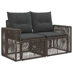 vidaXL Ensemble de canapé de jardin 10 Pièces Gris et Gris foncé