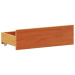 vidaXL Cadre de lit sans matelas avec tête de lit brun cire 120x190 cm