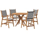 vidaXL Ensemble à manger de jardin 5 Pièces Bois d'acacia solide