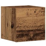 vidaXL Meubles TV muraux 3 Pièces vieux bois bois d'ingénierie