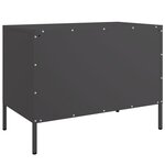 vidaXL Meubles TV 2 Pièces noir 68x39x50 5 cm acier