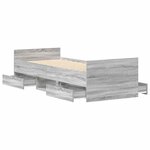 vidaXL Cadre de lit sans matelas sonoma gris 90x200 cm