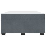 vidaXL Cadre de lit avec matelas Gris foncé 140 x 200 cm Velours