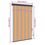 vidaXL Store roulant d'extérieur 120x250 cm Jaune et bleu