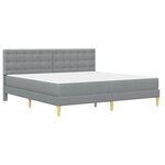 vidaXL Cadre de lit avec matelas Gris clair 200 x 200 cm Tissu