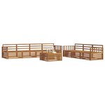 vidaXL Ensemble de canapés d'extérieur 8 pc Naturel