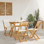 vidaXL Chaises de bistrot d'extérieur 4 Pièces Crème blanc