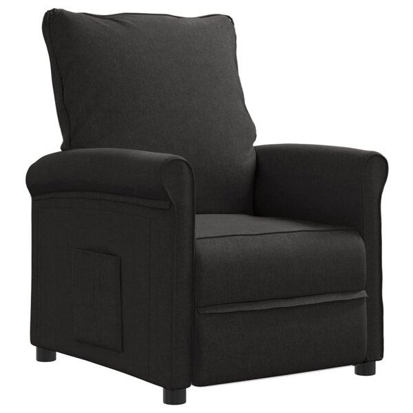 vidaXL Fauteuil inclinable Noir Tissu