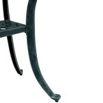 vidaXL Table de jardin vert Ø48x53 cm aluminium coulé