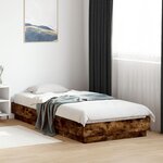 vidaXL Cadre de lit sans matelas avec lumières LED 100x200 cm