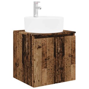 vidaXL Vanité de lavabo mural Bois ancien 49 5 x 44 5 x 65 cm