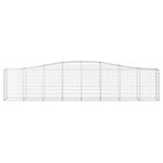 vidaXL Paniers à gabions arqués 4 Pièces 400x50x80/100 cm Fer galvanisé