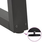 vidaXL Pieds de table à manger en forme de V  2 pièces  anthracite  70 x (72-73 3) cm  acier