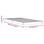 vidaXL Cadre de lit sans matelas cire marron 75x190 cm bois pin massif