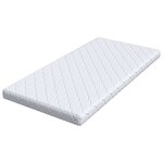 vidaXL Matelas Blanc 90 x 200 cm Tissu jacquard