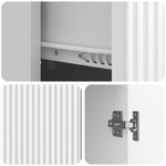 vidaXL Buffet Blanc brillant 66 x 34 5 x 90 cm Bois d'ingénierie