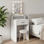 vidaXL Table de Toilette Blanc 50 x 41 x 140 cm Bois d'ingénierie