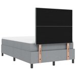 vidaXL Lit à ressorts avec matelas et LED grise  120 x 190 cm  en tissu
