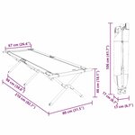 vidaXL Lit de camping pliant Rouge Tissu Oxford