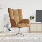 vidaXL Chaise de relaxation Marron Velours