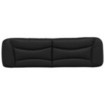 vidaXL Coussin de tête de lit Hvar noir 180 cm similicuir