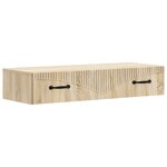vidaXL Table d'appoint murale Chêne Sonoma 87 5 x 34 5 x 17 cm