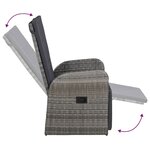 vidaXL Ensemble de salle à manger de jardin avec coussins 7 Pièces Gris