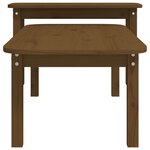 vidaXL Ensemble de tables basses 2 Pièces Marron miel Bois massif de pin