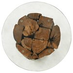 vidaXL Table basse Bois flottant de teck massif 60 cm