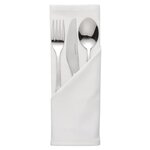 Serviette blanche en polyester 510 x 510 mm - lot de 10 - mitre -  - polyester 510x510xmm
