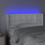 vidaXL Tête de lit à LED Blanc 93x16x78/88 cm Similicuir